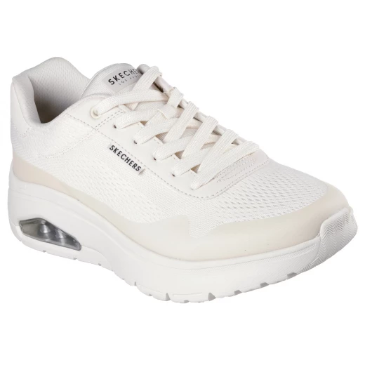 Skechers Men's Uno Flex Sneakers Off White 40 Featuring Air Cooled Memory Foam Insole Breathable Mesh and Technical Upper Vegan Friendly Stylish Lace Up Shoes 3.8cm Height - Skechers - Image 3