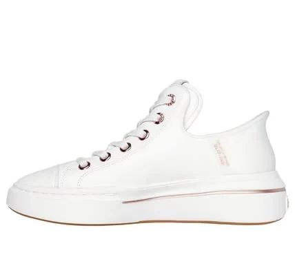 Skechers Snoop Dogg Women's Snoop One OG Leather Sneakers White Size 40 Featuring Hands Free Slip-ins, Air-Cooled Memory Foam Insoles and Rose Gold Trim For Comfort and Style - Skechers - Image 5