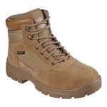Skechers Work Men's Relaxed Fit Wascana Millit WP Tactical Boot Waterproof Mid Calf Height Suede Synthetic Mesh Upper Cushioned Memory Foam Insole 46 Camel - Skechers