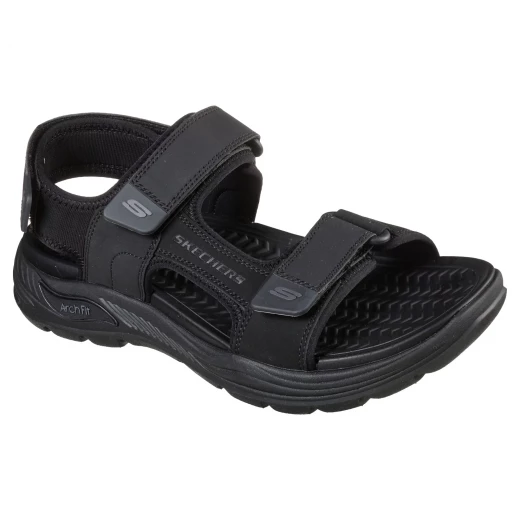 Skechers Arch Fit Motley SD Men's Sandal with Adjustable Straps for Summer Comfort and Arch Fit Technology Black 43 - Skechers - Image 3