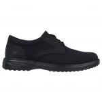 Skechers Arch Fit Ogden Men's Lace Up Shoes Black Knit Upper with Removable Arch Fit Comfort Insole Classic Fit Design Size 41 Formal Semi Formal Comfort Shoes 204743 BBK - Skechers