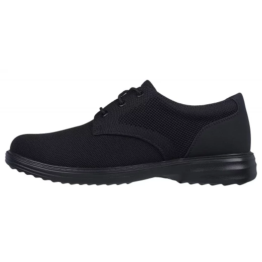Skechers Arch Fit Ogden Men's Lace Up Shoes Black Knit Upper with Removable Arch Fit Comfort Insole Classic Fit Design Size 41 Formal Semi Formal Comfort Shoes 204743 BBK - Skechers - Image 6