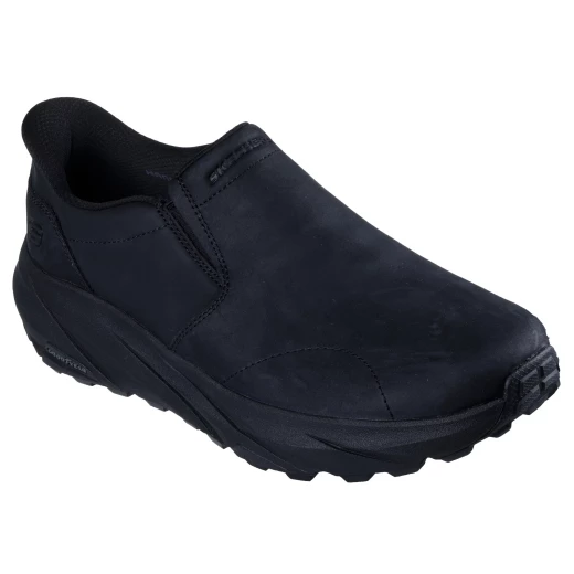 Skechers Men's Hands Free Slip-ins Relaxed Fit Conner Rayne Black Leather Slip On Shoes with Air Cooled Memory Foam Insole Memory Arch Goodyear Rubber Outsole Size 40 - Skechers - Image 3