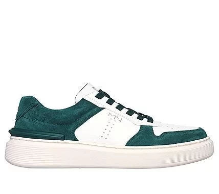 حذاء سنيكرز Mark Nason Skechers الرجالي Record 2.0 Hollows أبيض جلد مع أربطة مطاطية، نعل داخلي Memory Foam Lux، وتفاصيل كأس كعب مطاطي - مقاس 45 - سكيتشرز - Image 2