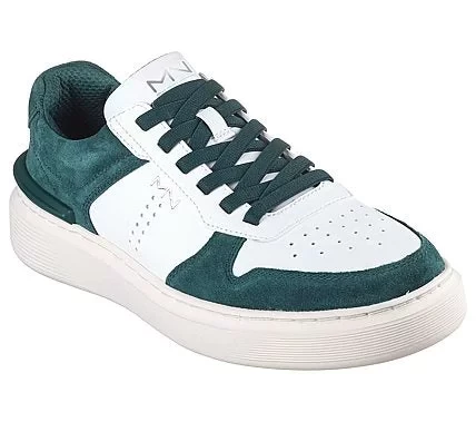 حذاء سنيكرز Mark Nason Skechers الرجالي Record 2.0 Hollows أبيض جلد مع أربطة مطاطية، نعل داخلي Memory Foam Lux، وتفاصيل كأس كعب مطاطي - مقاس 45 - سكيتشرز - Image 3