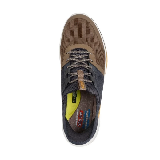 Skechers Men's Slade Slip Ins Casual Shoes in Tan, Perfect for Everyday Comfort and Style, Easy Slip On Design, Size 40, Available Now at Al Arab Store - Skechers - Image 4
