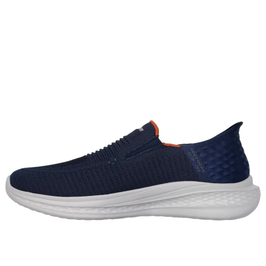 Skechers Men's Slade Slip-Ins Sneaker Navy 41: Effortless Style & Comfort with Air Cooled Memory Foam, Vegan Materials, & Flexible Outsole for Everyday Wear. Easy Slip On Design. - Skechers - Image 5