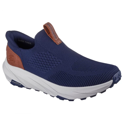 Skechers Men's Conner Milton Navy Slip On Walking Shoes with Hands Free Slip-ins Technology, Relaxed Fit, Charcoal Insole, Goodyear Rubber Outsole, Size 42 - Skechers - Image 3