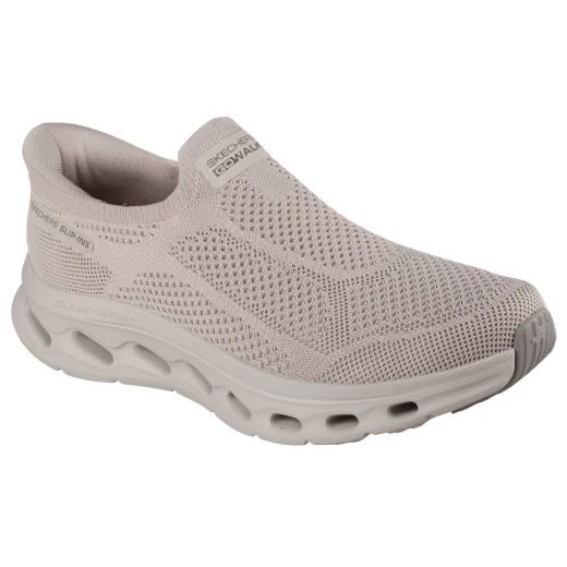 Skechers Men's GO WALK Glide Step 2.0 Caleb Slip-ins Natural Walking Shoes with Hands Free Design featuring Stretch Fit, Air-Cooled Goga Mat, and Glide-Step Midsole - Size 44 - Skechers - Image 3