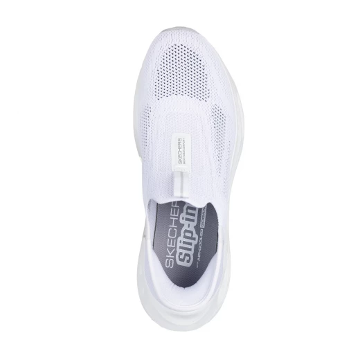 Skechers Men's Max Cushioning Glide Step Euclid Slip On Performance Shoe With Hands Free Slip Ins Technology Breathable Knit Upper Air Cooled Goga Mat Insole 45.5 White - Skechers - Image 4