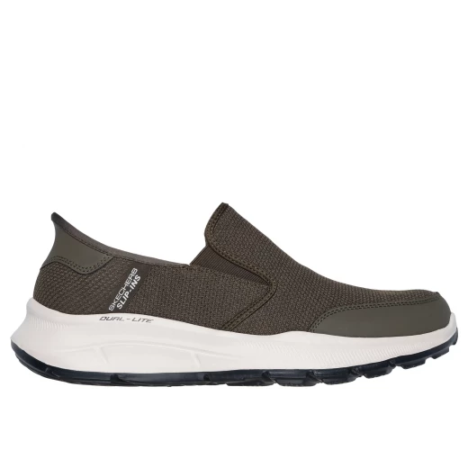 Skechers Men's Equalizer 5.0 Drayze Slip-ins Olive Sneakers with Relaxed Fit, Hands Free Design, Heel Pillow, Yardage Mesh Upper, and Air Cooled Memory Foam Insole - Size 41 - Skechers - Image 2