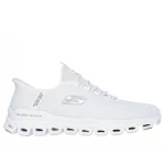 حذاء سكيتشرز للرجال جليد ستيب نوكسس سهل الارتداء أبيض مقاس 40 بتصميم بدون استخدام اليدين و بنعل داخلي من إسفنج ميموري فوم المبرد بالهواء لراحة سهلة و نعل أوسط جليد ستيب - سكيتشرز