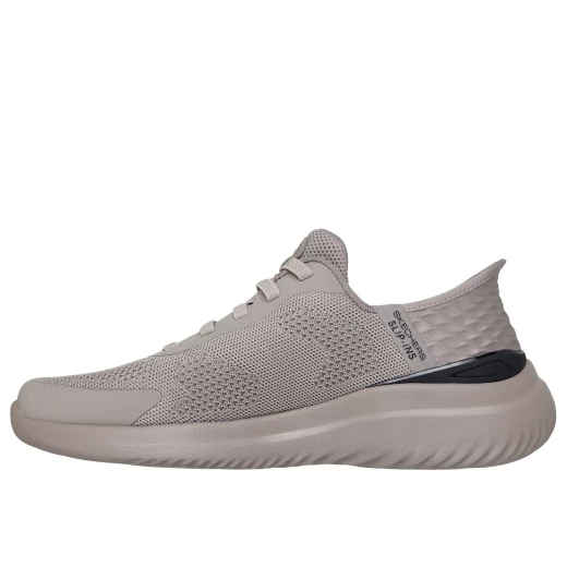 Skechers Men's Bounder 2.0 Slip-Ins Taupe Sneakers with Air-Cooled Memory Foam 45, Featuring Hands-Free Design and Heel Pillow for Casual Comfort and Style - Skechers - Image 4
