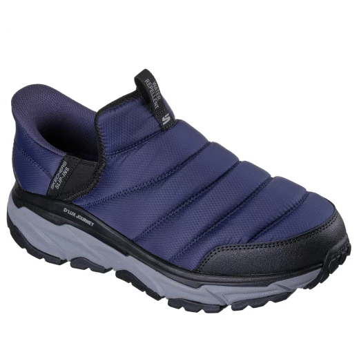 Skechers Men's D'Lux Journey Navy Lace Up Sneakers Air Cooled Memory Foam Insole 44 Size Durable Lightweight Mesh Upper for Everyday Comfort and Grip - Skechers - Image 3
