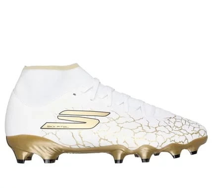 Skechers SKX_ 1.5 High Academy FG Men's Soccer Shoe Gold Control for Men with Move Foam Cushioning and Responsive TPU Plate, White Size 45 - Skechers - Image 2
