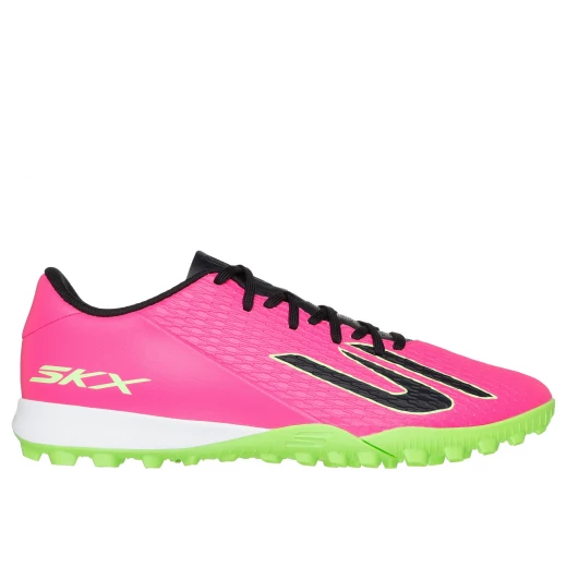 حذاء كرة القدم للرجال من سكيتشرز SKX_2 Club TF وردي اللون مقاس 42، تصميم خفيف الوزن مع جزء علوي مصمم للتحكم الدقيق بالكرة، نعل داخلي EVA للراحة، وقبضة متعددة الاتجاهات - سكيتشرز - Image 2
