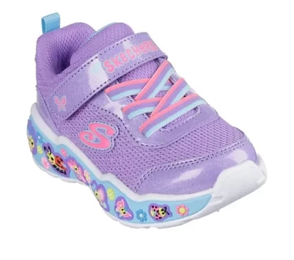 Skechers Girls Play Scene Infant Sneakers Purple Glitter Adaptive Closure - Skechers - Image 3
