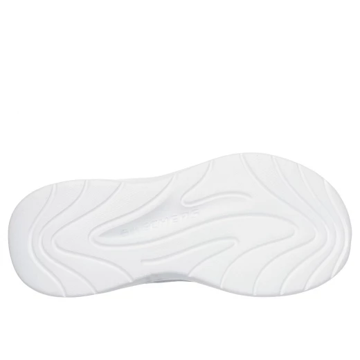 Skechers Girls' Wave 92 Light Gray Athletic Sneakers with Sparkle Mesh Upper, Stretch Laces, Adjustable Instep Strap, and Cushioned Comfort Insole, Size 34 - Skechers - Image 7