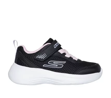 Skechers Girls' Infant Selectors Black Mesh Sport Sneakers with Adjustable Strap and Cushioned Comfort Insole Size 22 Lightweight and Breathable Design for All Day Wear - Skechers - Image 2