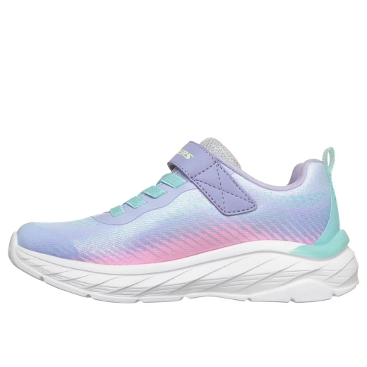 Skechers Girls' Boundless Lavender Sneakers 35 Adaptive Closure Ombre Sparkle Mesh Adjustable Strap Cushioned Comfort Insole - Skechers - Image 5