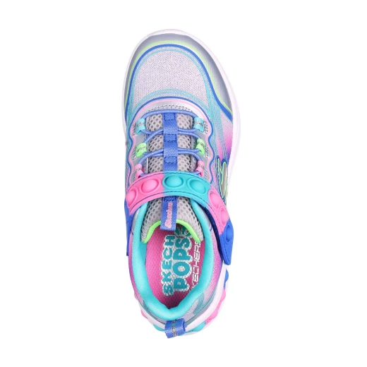 حذاء سكيتشرز سكيتش بوبس بلاست للبنات لون كحلي مقاس 32 بتصميم فقاعات بوب مريح بأربطة مطاطية ونعل داخلي مبطن شبكة جيدة التهوية وجزء علوي صناعي أحذية أطفال - سكيتشرز - Image 3