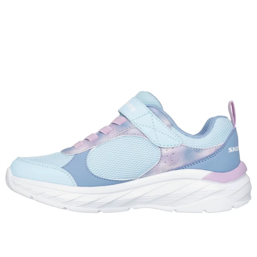 Girls' Boundless Blue Sneakers: Active Kids' Footwear with Panel Upper, Hook and Loop Closure, Cushioned Insole, and Durable Outsole for Size 32 - Skechers - Image 5