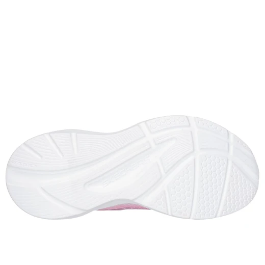حذاء رياضي Skechers للبنات من طراز Tide Tech، باللون الوردي، مقاس 31، مزين بجزء علوي شبكي لامع مطبوع، وأربطة مطاطية، وحزام قابل للتعديل على مشط القدم، ونعل أوسط مبطن، مناسب للأطفال النشيطين - Image 6