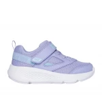 Skechers Girls' Go Run Elevate 23 Lavender Athletic Shoes with Elastic Laces and Velcro Closure, Featuring Breathable Air Cooled Goga Mat Insole, Perfect for Active Kids - Skechers