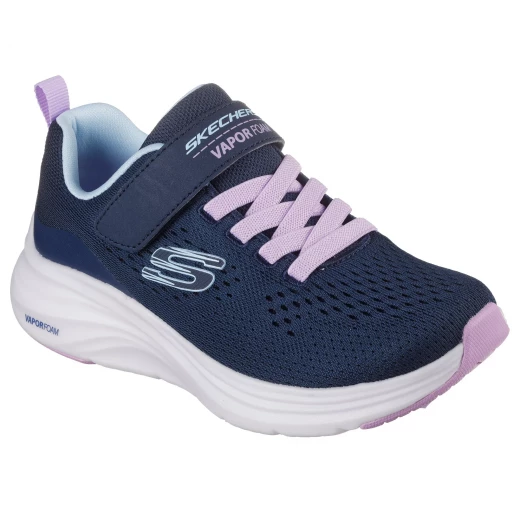 Skechers Girls' Vapor Foam Athletic Shoes Black Size 32 with Breathable Mesh Upper Elastic Laces Adjustable Instep Strap and Air Cooled Memory Foam Insole for Comfort and Style - Skechers - Image 11