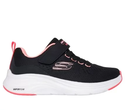 Skechers Girls' Vapor Foam Athletic Shoes Black Size 32 with Breathable Mesh Upper Elastic Laces Adjustable Instep Strap and Air Cooled Memory Foam Insole for Comfort and Style Skechers Girls' Vapor Foam Athletic Shoes Black Size 32 with Breathable Mesh Upper Elastic Laces Adjustable Instep Strap and Air Cooled Memory Foam Insole for Comfort and Style