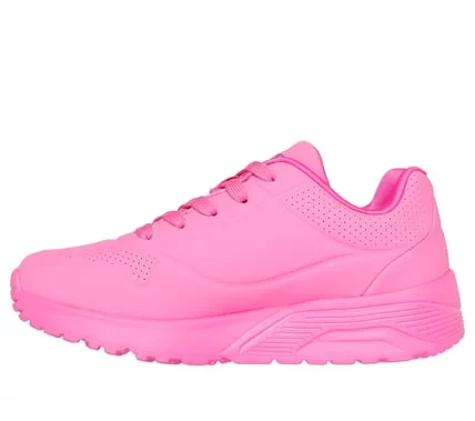 حذاء سنيكرز Skechers Uno Lite للبنات بتصميم قلب James Goldcrown معدني، أزرق فاتح، مقاس 37.5، نعل داخلي من إسفنج ميموري فوم مبرد بالهواء - سكيتشرز - Image 10
