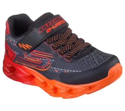 Skechers Boys' Vortex 2.0 Quantroid Light-Up Sneakers with Mesh Upper, Stretch Laces, Instep Strap, Adaptive Closure and Cushioned Comfort Insole - Size 32, Black - Skechers - Image 3