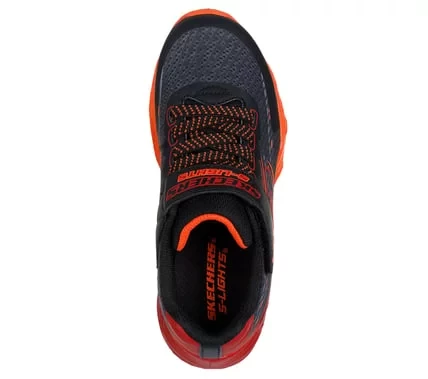 Skechers Boys' Vortex 2.0 Quantroid Light-Up Sneakers with Mesh Upper, Stretch Laces, Instep Strap, Adaptive Closure and Cushioned Comfort Insole - Size 32, Black - Skechers - Image 4
