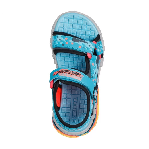 Skechers BOY'S Mega-Splash 4K Sandals Blue Size 32 with Adaptive Closure and Tech-Piece Midsole for Boys Featuring Block-to-Block Style and Sunny Weather Comfort for Active Kids - Skechers - Image 20
