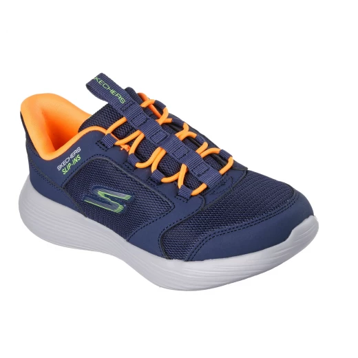Skechers Boys' Go Run 400 V2 Turbo-Brisk Slip-on Shoes with Hands Free Slip-ins Technology, Air-Cooled Memory Foam Insole, and Mesh Upper for Comfort and Performance, Size 31, Navy - Skechers - Image 3