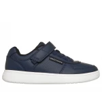 Skechers Boys' Quick Street Lite Court Shoes in Navy Blue 31 with Adaptive Closure and Machine Washable Design for Everyday Comfort and Style - Skechers
