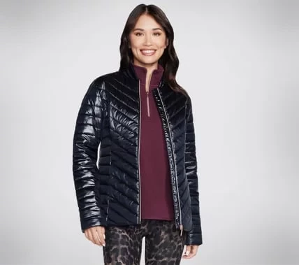 Goshield Shine Women's Jacket Black Large Water Resistant Full Zip Mock Neck On Seam Pockets GO SHIELD Technology Classic Comfort Winter 2024 Collection Goshield Shine Women's Jacket Black Large Water Resistant Full Zip Mock Neck On Seam Pockets GO SHIELD Technology Classic Comfort Winter 2024 Collection