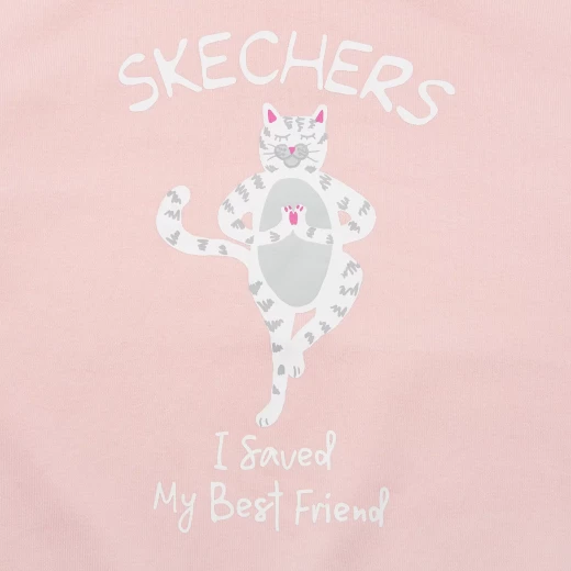 Skechers Kids' Pullover Shirt Rose Color Blend of 63% Cotton and 37% Polyester with Rib Details, Long Sleeve Design, Available in Size L, and Features a Stylish and Comfortable Fit - Skechers - Image 5