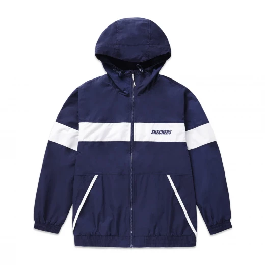 Skechers Men's Navy Jacket Lightweight Polyamide and Polyester Blend Small Skechers Men's Navy Jacket Lightweight Polyamide and Polyester Blend Small