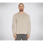 تي شيرت سكيتشرز رجالي بأكمام طويلة من جيرسي ماكس لون تان قطن عضوي - سكيتشرز