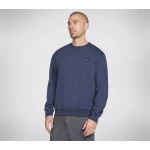 سويت شيرت رياضي رجالي من سكيتشرز، موديل Skech Sweats Definition Crew، لون كحلي، مريح، مقاس متوسط، تصميم أنيق وعملي، من مجموعة 2024 - سكيتشرز