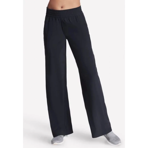 Skechers Women's Slip-Ins GO WALK Everywhere Straight Leg Pant in Black, S Size, Featuring SKECHWEAVE Fabric, Adjustable Elastic Waistband, and Wide Hem for Easy Wear and Comfort - Skechers - Image 2