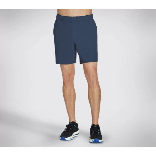 شورت رجالي من سكيتشرز GOSTRETCH Ultra مقاس 7 بوصة أزرق بحري، نسيج سريع الجفاف ومرن بأربع اتجاهات، حزام خصر قابل للتعديل، جيوب أمامية، جيب خلفي بسحاب آمن، مقاس S - سكيتشرز - Image 2