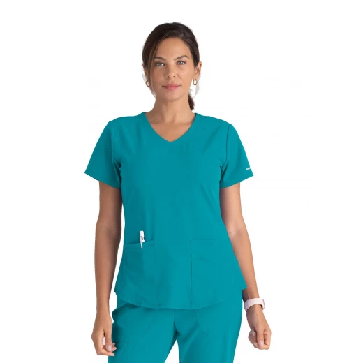 Skechers Breeze V Neck Scrub Top Teal XL Comfortable Medical Uniform Skechers Breeze V Neck Scrub Top Teal XL Comfortable Medical Uniform