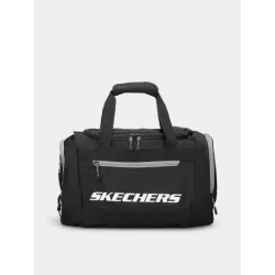 Skechers Small Weekender Duffel Bag Black, Stylish and Compact Gym Bag with 2 External Pockets, Ideal for Travel and Everyday Use, SKU: SKCH8476-BLK