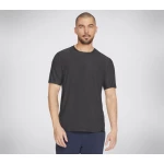 Godri All Day Men's Tee Black M Eco Friendly Moisture Wicking Quick Drying Short Sleeve Crew Neck T Shirt Flatlock Seams Planet Matters for Comfort SKU TS107BKCC - Skechers