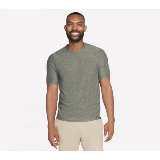 Godri Men's GO DRI All Day Tee Dark Green Large Moisture Wicking Shirt - Skechers - Image 3