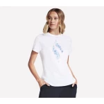 تي شيرت سكيتشرز فلورال دايموند كلاسيك أبيض كبير ملابس نسائية - سكيتشرز