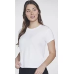 تي شيرت تونيك سكيتشرز جو دراي سويفت نسائي أبيض مقاس XL ماص للرطوبة - سكيتشرز