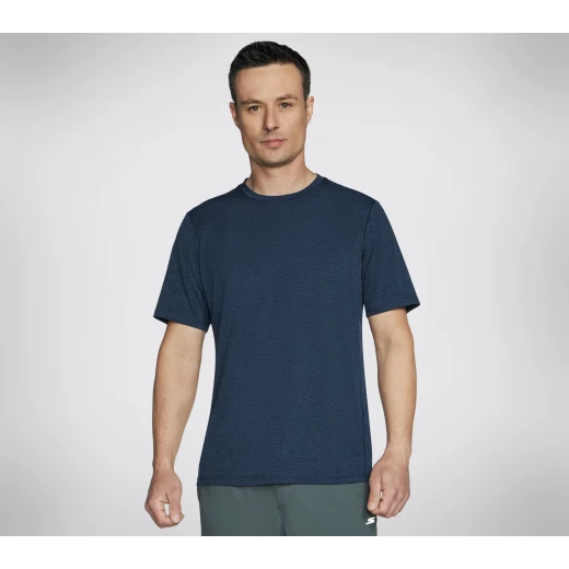 Skechers Go Dri Charge Tee Men's Navy Short Sleeve Moisture Wicking Shirt Skechers Go Dri Charge Tee Men's Navy Short Sleeve Moisture Wicking Shirt